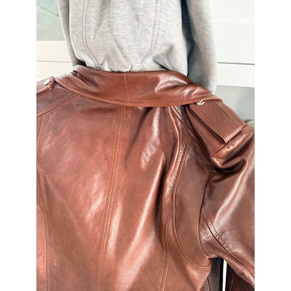 LAMARQUE HOLY Leather Biker Jacket with Removable Hood - Picture 11 of 13